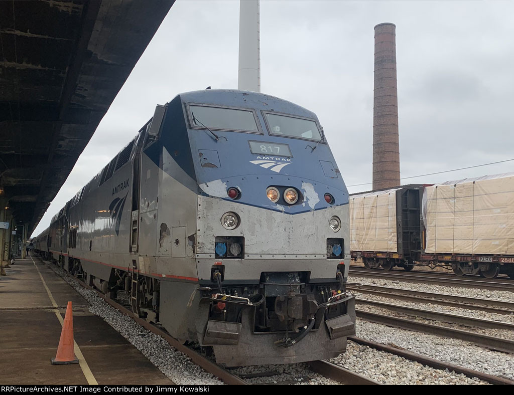 Amtrak 817 P40DC  at Birmingham AL Station